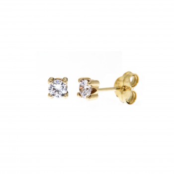 Gold earrings 10kt, 04-3BO